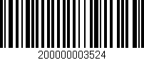 Código de barras (EAN, GTIN, SKU, ISBN): '200000003524'