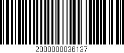 Código de barras (EAN, GTIN, SKU, ISBN): '2000000036137'
