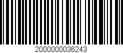 Código de barras (EAN, GTIN, SKU, ISBN): '2000000036243'