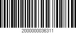 Código de barras (EAN, GTIN, SKU, ISBN): '2000000036311'