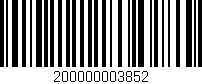 Código de barras (EAN, GTIN, SKU, ISBN): '200000003852'
