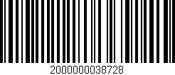 Código de barras (EAN, GTIN, SKU, ISBN): '2000000038728'