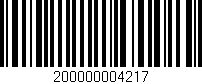 Código de barras (EAN, GTIN, SKU, ISBN): '200000004217'