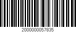 Código de barras (EAN, GTIN, SKU, ISBN): '2000000057835'