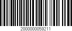 Código de barras (EAN, GTIN, SKU, ISBN): '2000000059211'