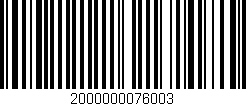 Código de barras (EAN, GTIN, SKU, ISBN): '2000000076003'
