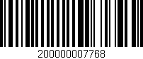 Código de barras (EAN, GTIN, SKU, ISBN): '200000007768'