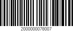 Código de barras (EAN, GTIN, SKU, ISBN): '2000000078007'