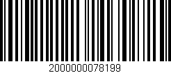 Código de barras (EAN, GTIN, SKU, ISBN): '2000000078199'