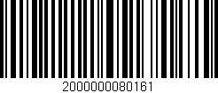 Código de barras (EAN, GTIN, SKU, ISBN): '2000000080161'