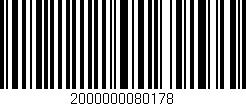 Código de barras (EAN, GTIN, SKU, ISBN): '2000000080178'