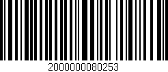 Código de barras (EAN, GTIN, SKU, ISBN): '2000000080253'