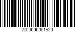 Código de barras (EAN, GTIN, SKU, ISBN): '2000000081533'
