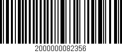 Código de barras (EAN, GTIN, SKU, ISBN): '2000000082356'