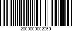 Código de barras (EAN, GTIN, SKU, ISBN): '2000000082363'