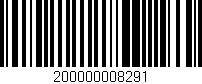Código de barras (EAN, GTIN, SKU, ISBN): '200000008291'