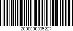 Código de barras (EAN, GTIN, SKU, ISBN): '2000000085227'