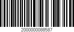 Código de barras (EAN, GTIN, SKU, ISBN): '2000000088587'
