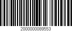 Código de barras (EAN, GTIN, SKU, ISBN): '2000000089553'