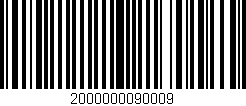 Código de barras (EAN, GTIN, SKU, ISBN): '2000000090009'