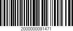 Código de barras (EAN, GTIN, SKU, ISBN): '2000000091471'