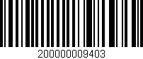 Código de barras (EAN, GTIN, SKU, ISBN): '200000009403'