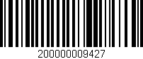 Código de barras (EAN, GTIN, SKU, ISBN): '200000009427'