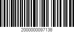 Código de barras (EAN, GTIN, SKU, ISBN): '2000000097138'