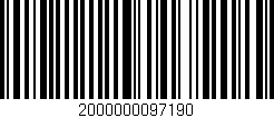Código de barras (EAN, GTIN, SKU, ISBN): '2000000097190'