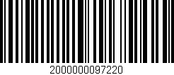 Código de barras (EAN, GTIN, SKU, ISBN): '2000000097220'