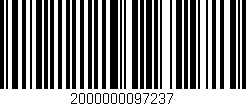 Código de barras (EAN, GTIN, SKU, ISBN): '2000000097237'