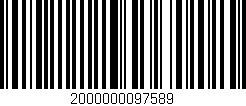 Código de barras (EAN, GTIN, SKU, ISBN): '2000000097589'