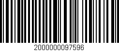 Código de barras (EAN, GTIN, SKU, ISBN): '2000000097596'