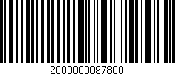 Código de barras (EAN, GTIN, SKU, ISBN): '2000000097800'