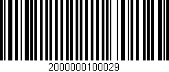 Código de barras (EAN, GTIN, SKU, ISBN): '2000000100029'