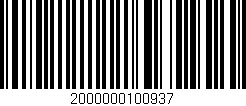 Código de barras (EAN, GTIN, SKU, ISBN): '2000000100937'