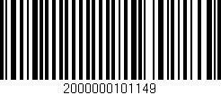 Código de barras (EAN, GTIN, SKU, ISBN): '2000000101149'