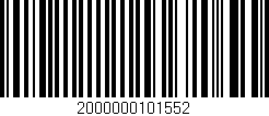 Código de barras (EAN, GTIN, SKU, ISBN): '2000000101552'