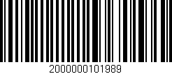 Código de barras (EAN, GTIN, SKU, ISBN): '2000000101989'
