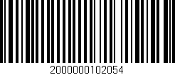 Código de barras (EAN, GTIN, SKU, ISBN): '2000000102054'