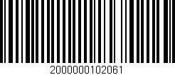 Código de barras (EAN, GTIN, SKU, ISBN): '2000000102061'