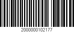 Código de barras (EAN, GTIN, SKU, ISBN): '2000000102177'