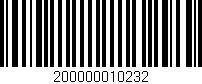Código de barras (EAN, GTIN, SKU, ISBN): '200000010232'