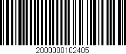 Código de barras (EAN, GTIN, SKU, ISBN): '2000000102405'