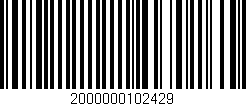 Código de barras (EAN, GTIN, SKU, ISBN): '2000000102429'