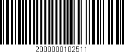 Código de barras (EAN, GTIN, SKU, ISBN): '2000000102511'