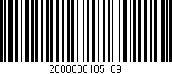 Código de barras (EAN, GTIN, SKU, ISBN): '2000000105109'