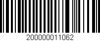 Código de barras (EAN, GTIN, SKU, ISBN): '200000011062'