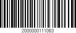 Código de barras (EAN, GTIN, SKU, ISBN): '2000000111063'