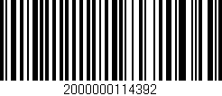 Código de barras (EAN, GTIN, SKU, ISBN): '2000000114392'